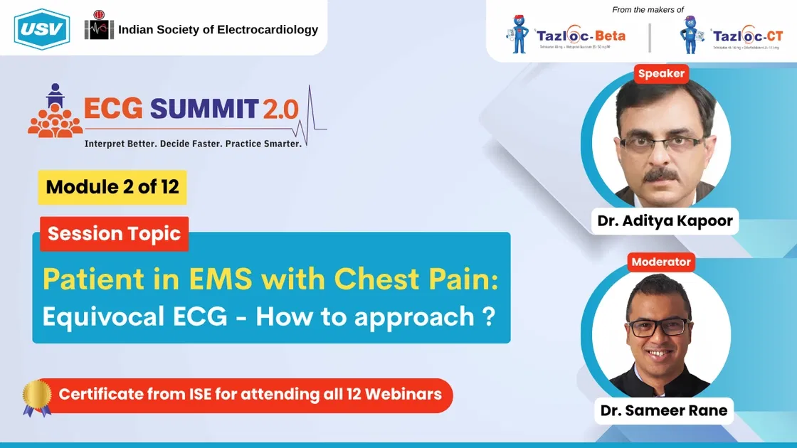 Patient in EMS with Chest Pain : Equivocal ECG - How to approach ?